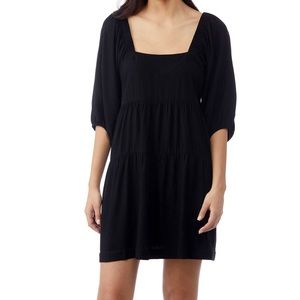 Shinestar Black 3/4 Sleeve Babydoll Dress - M